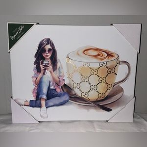 NEW! Wynwood Studio Gucci Morning Latte Canvas Wall Art 10" x 14"